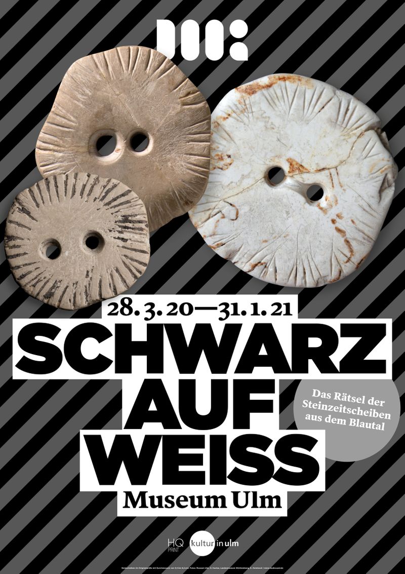 Ausstellungsplakat Schwarz auf Weiß, Gestaltung Studio Süd